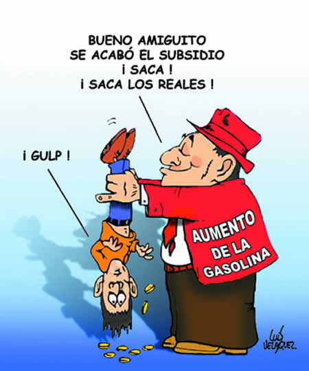 Caricaturas - Consecuencias del Aumento de la Gasolina en Venezuela