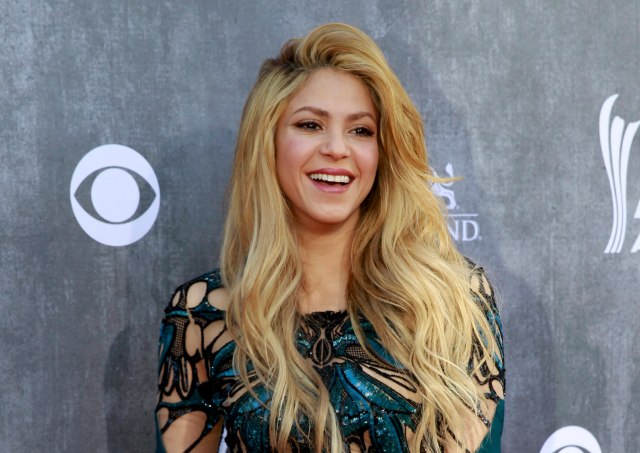 Colombian singer-songwriter Shakira arrives at the 49th Annual Academy of Country Music Awards in Las Vegas