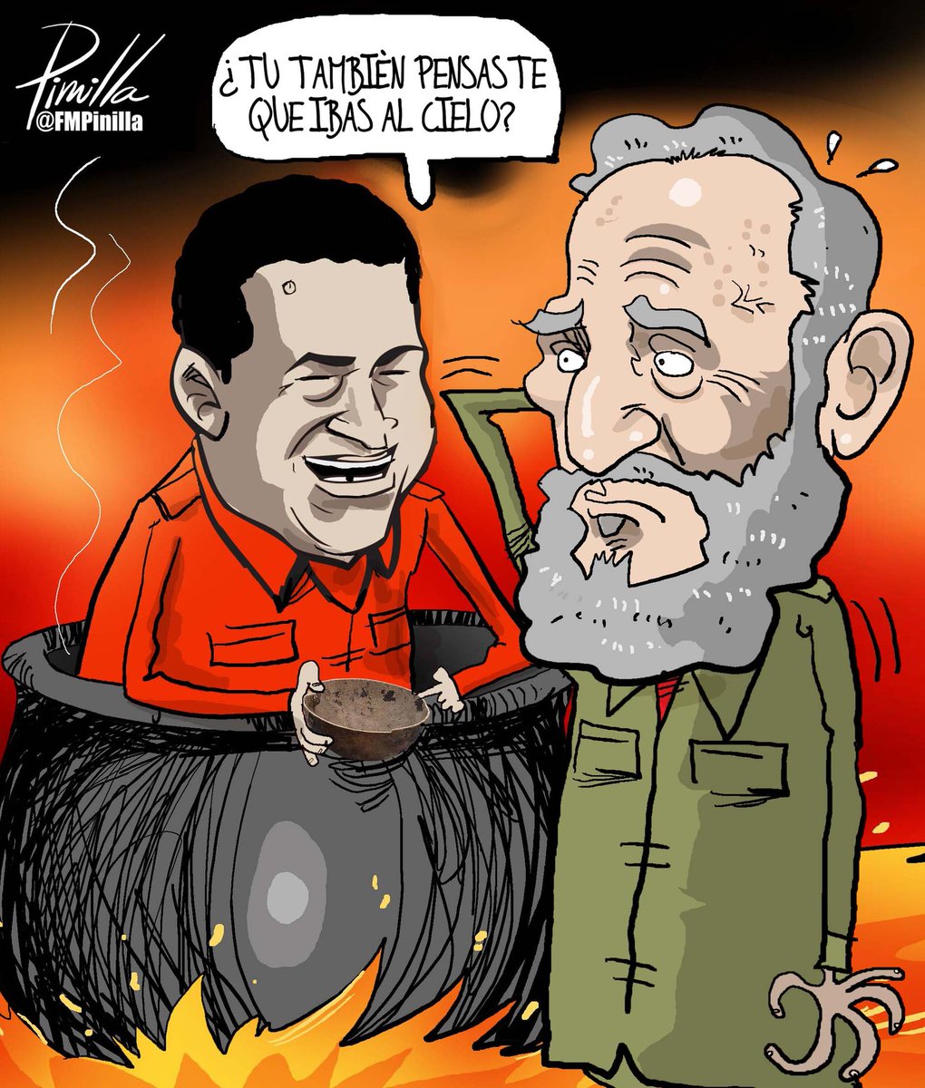 Resultado de imagen para CHAVEZ Y FIDEL EN EL INFIERNO
