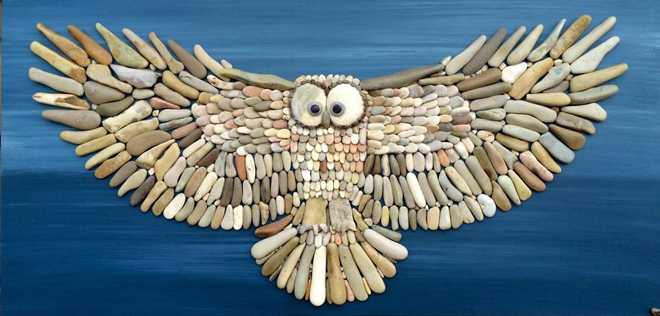 Stone Owl Open Wings