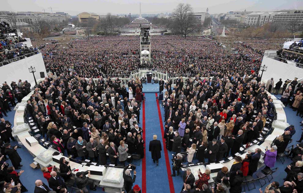 U.S. President-elect Donald Trump arrives for the inauguration ceremonies swearing him in as the 45th president of the United States on the West front of the U.S. Capitol in Washington, U.S., January 20, 2017. REUTERS/Brian Snyder TPX IMAGES OF THE DAY