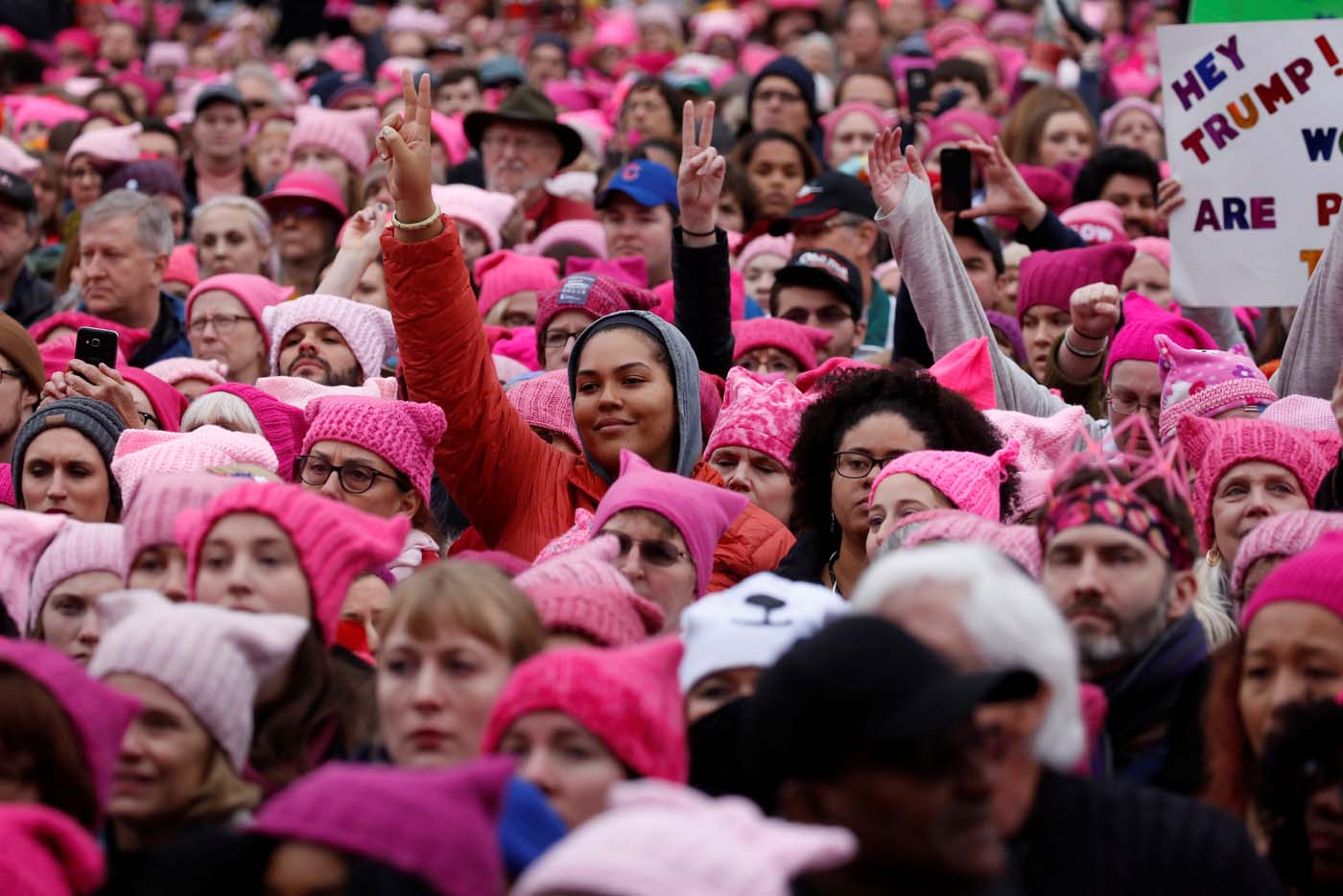 People gather for the Women's March in Washington U.S., January 21, 2017. REUTERS/Shannon Stapleton