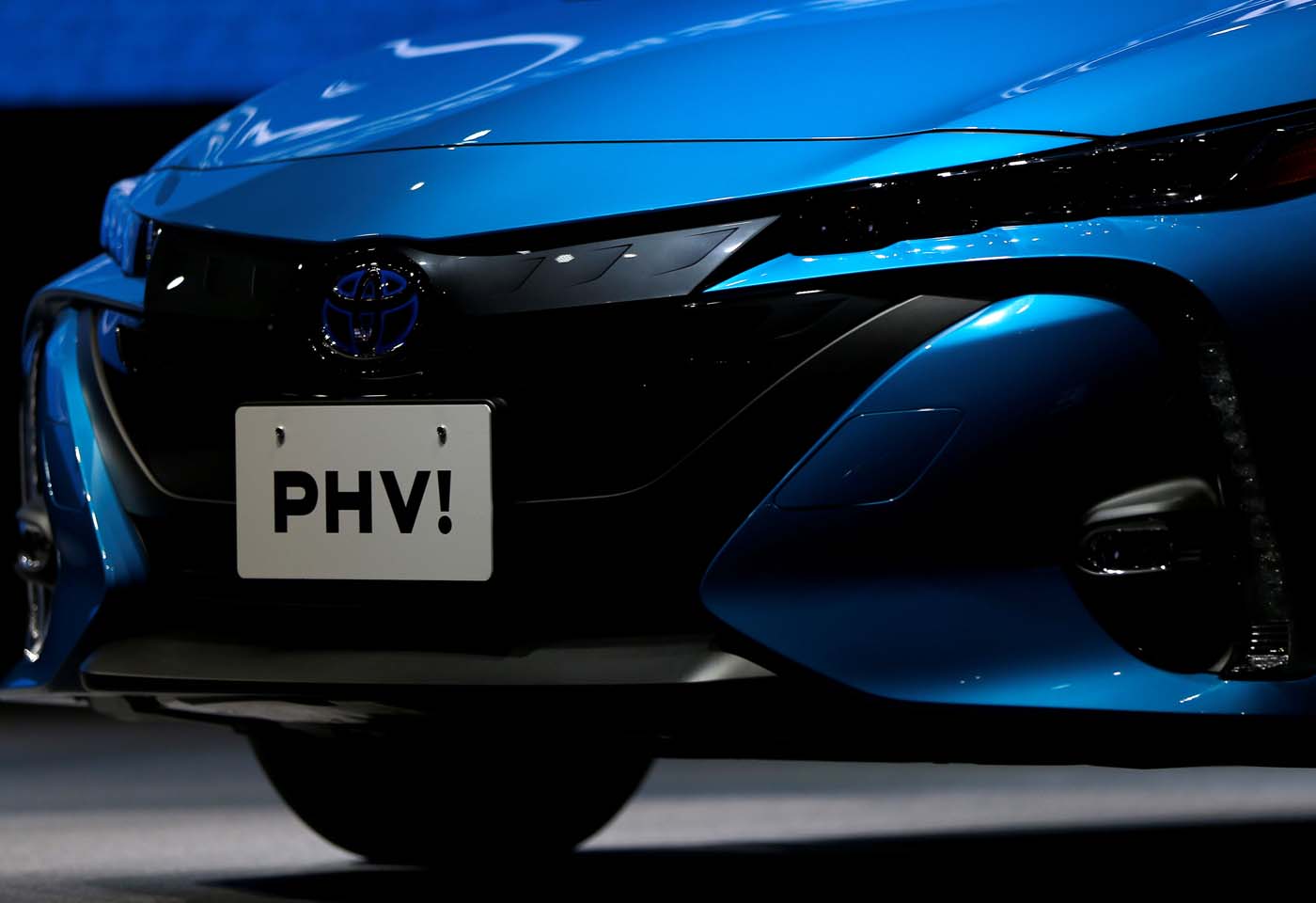 Toyota Motor Corp. displays the company's Prius PHV Plug-in-Hybrid vehicle, also known as Prius Prime in the U.S., during an event to mark the launch of the car in Japan, in Tokyo, Japan February 15, 2017. REUTERS/Issei Kato