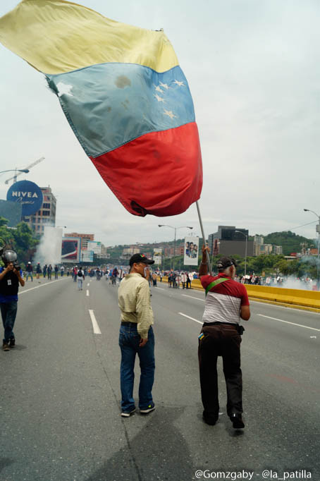 Así transcurrió la marcha en la Autopista Francisco Fajardo este miércoles 03 de mayo. 