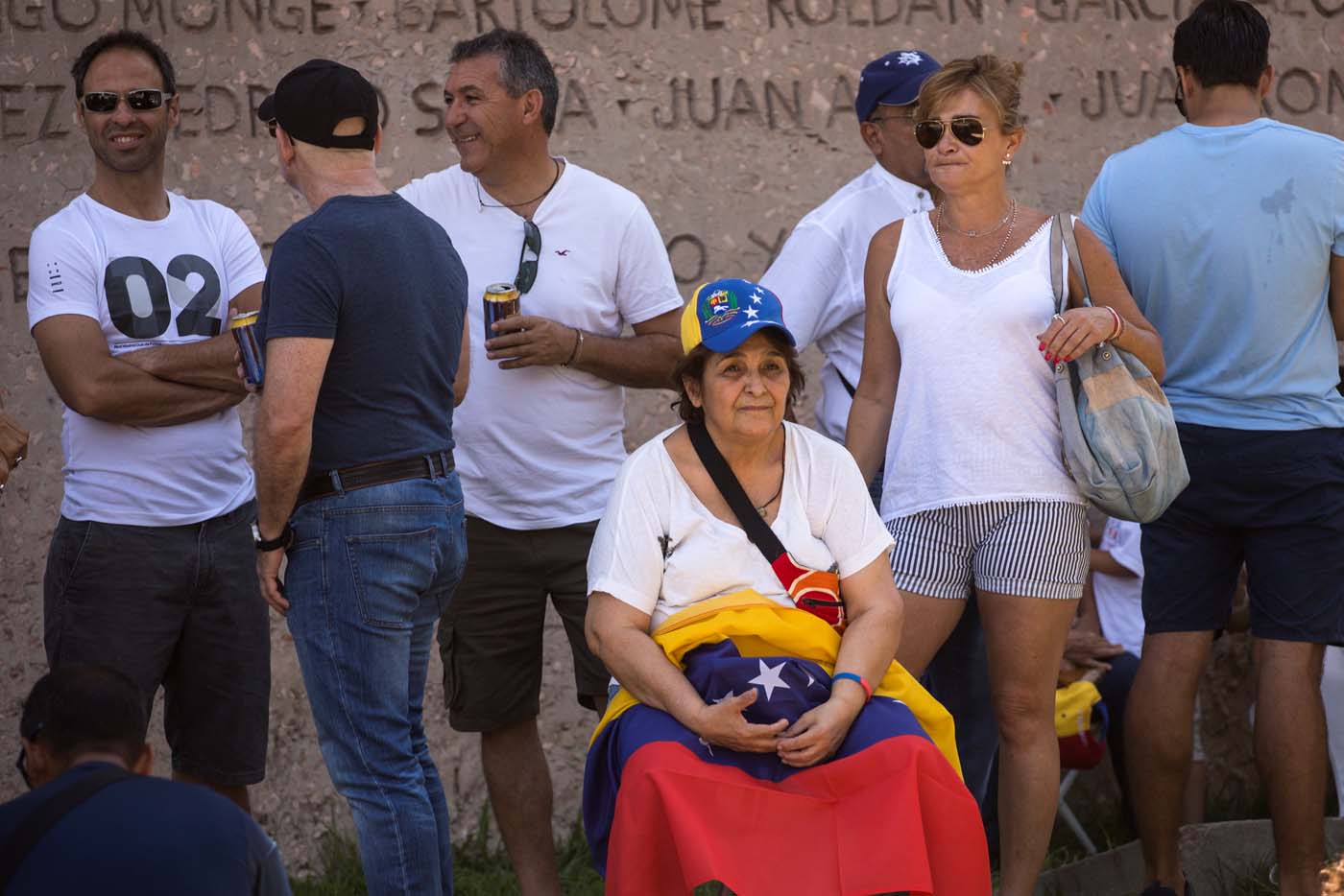 People wait to vote during an unofficial plebiscite against Venezuela's President Nicolas Maduro's government, in Madrid, Spain, July 16, 2017. REUTERS/Juan Medina