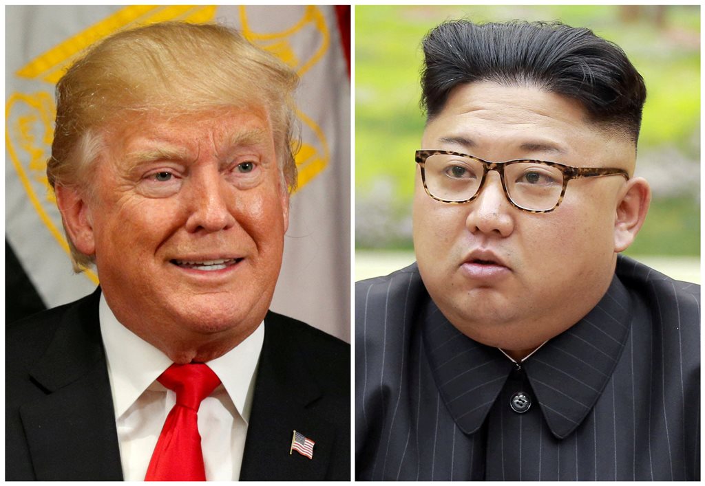 Una combinación de fotos del presidente de EEUU, Donald Trump, y el líder nocoreano Kim Jong Un. REUTERS/Kevin Lamarque, KCNA/Handout via REUTERS/File Photos