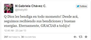 El más reciente tuit de la hija de Chávez (Imagen)