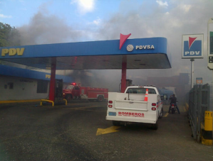 Se incendia Estación de Servicio en San Juan de los Morros