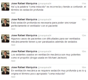 Los más recientes tuits del Dr. Marquina