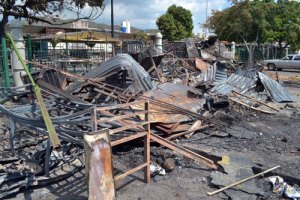 Incendio en Mercado de Maracay acabó con varios puestos
