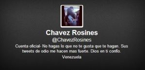 Esta no es la cuenta Twitter de Rosinés Chávez