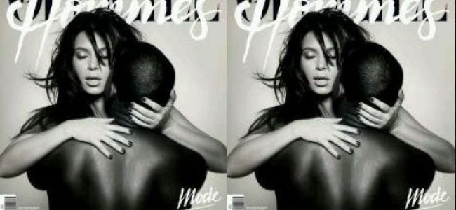 Kim Kardashian y Kanye West protagonizan un desnudo de portada (Foto)