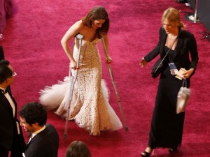 Nadie le prestó atención a Kristen Stewart y a sus muletas en los Óscar