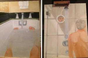 Hacker publica pinturas de George W. Bush en el baño (Foto)