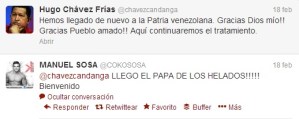 Este fue el tuit de bienvenida de Manuel “Coco” Sosa a Chávez (Imagen)