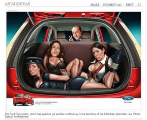 Ford India se disculpa por un anuncio de Berlusconi con chicas despampanantes (Imagen)