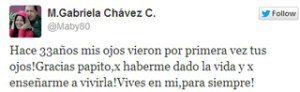 María Gabriela Chávez en su cumpleaños le dedica un mensaje a su papá (Imagen)
