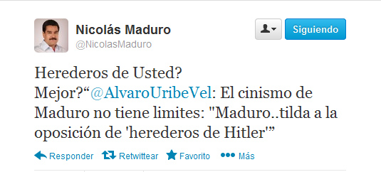 Twitter tángana: Nicolás Maduro vs Álvaro Uribe