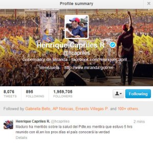 Capriles: En los próximos días el país sabrá la verdad sobre Chávez