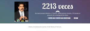 Un portal que cuenta las veces que Maduro nombra a Chávez… ¡ya pasó las tres mil!