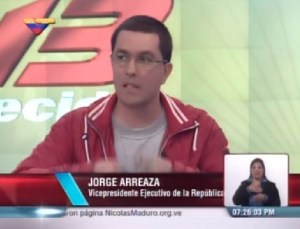 Arreaza: Si no somos favorecidos por la voluntad del pueblo, Maduro le colocará la banda al candidato de oposición