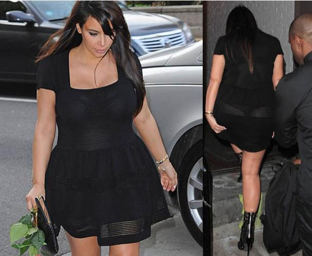 Kim Kardashian nos muestra algo más que su barriguita (Foto+pompis)