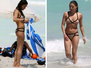 Actriz de Lost exhibe su cuerpo mojadito en las playas de Miami (Fotos)