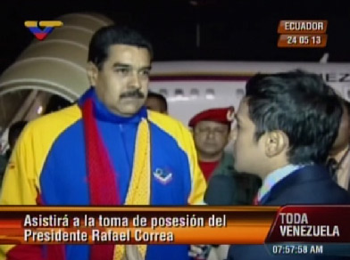 Maduro llegó a Ecuador (Video)