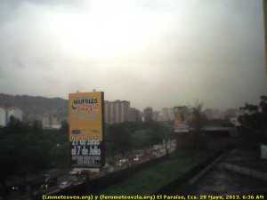 Caracas bajo la lluvia