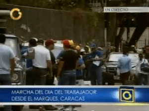 Dirigentes sindicales que apoyan a Capriles inician movilización hasta Chacaito (Video)