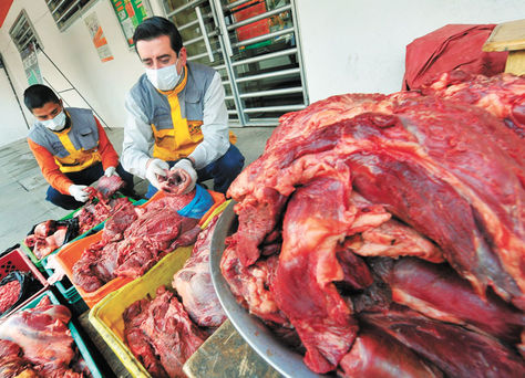 Decomisan en Bolivia 1.500 kilos de carne de burro que se vendía como de res