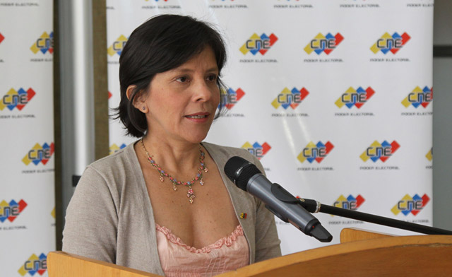 Sandra Oblitas, vicepresidenta del CNE / Foto Archivo