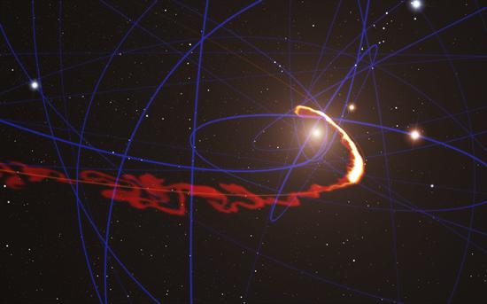Agujero negro supermasivo Sagitario A desgarra una enorme nube de gas (Fotos)