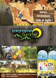 Extreme Summer Camp, primer y único campamento en inglés 100% hecho en Venezuela
