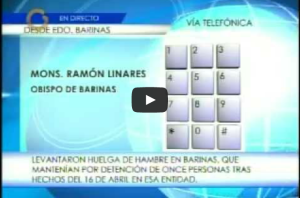 Monseñor Ramón Linares invita a familiares de presos políticos levantar la huelga (Video)
