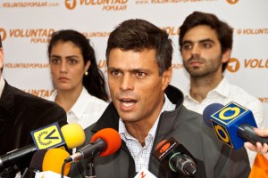 Leopoldo López insta al gobierno dejar las excusas para atender el tema de la seguridad ciudadana