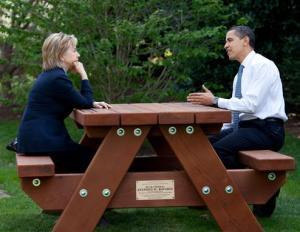 Obama y Hillary Clinton almorzaron juntos