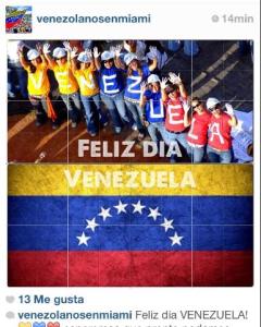 Los venezolanos en Miami le desean feliz día a su país (Foto)