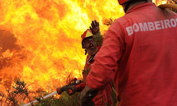 Incendios forestales siguen afectando a Portugal