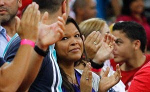 LA FOTO: María Gabriela Chávez en el juego de basket que Venezuela perdió con Puerto Rico