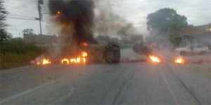 Cerrada la Carretera Nacional Mariara – Maracay por protesta