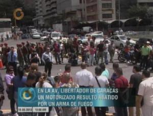Asesinan a motorizado en la avenida Libertador
