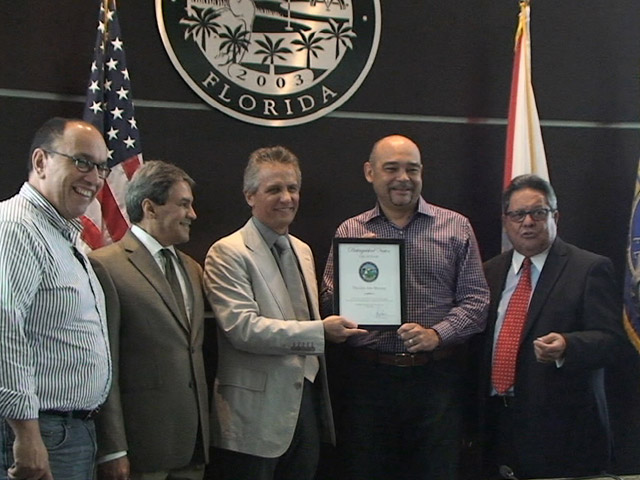 Diputado Montoya reconocido como Visitante Distinguido de la ciudad del Doral en Miami