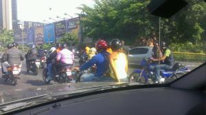 Varios motorizados arrollados en Caracas (Foto)