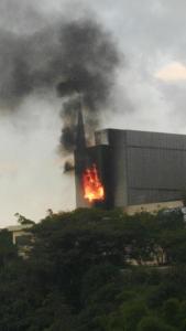 Se registró incendio en Venevisión (Fotos)