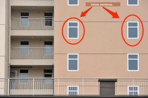 Las falsas ventanas de un edificio de apartamentos en China (foto)