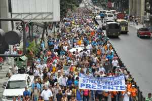 Trabajadores de Miranda marcharon en Caracas (Fotos)