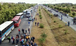 Sidoristas trancan avenida Guayana por segundo día consecutivo