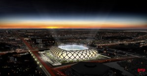 GE ilumina los estadios que recibirán la Copa del Mundo 2014