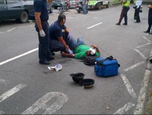 Motorizado caído en Altamira (Foto)